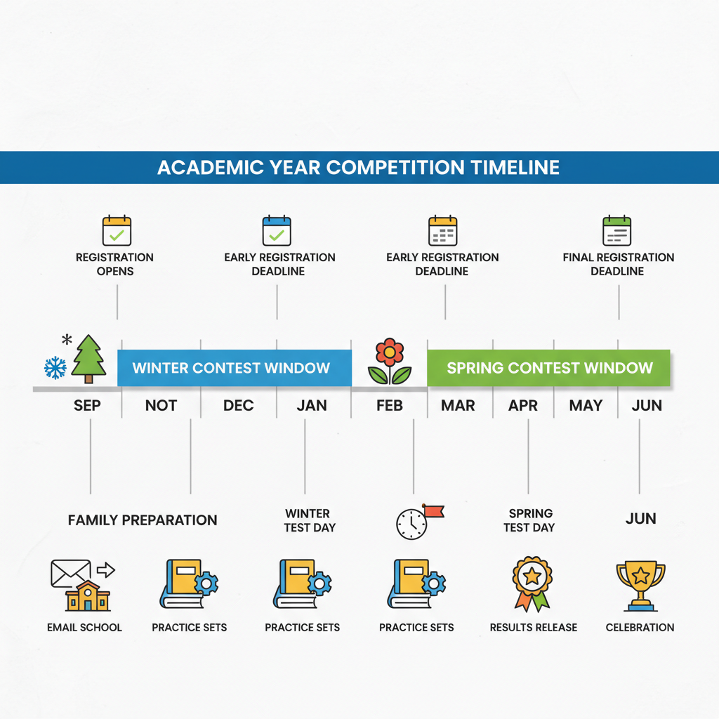 Canadian math contest schedule yearly timeline for families