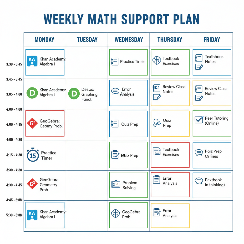 how parents can support math learning with a simple weekly plan and trusted tools