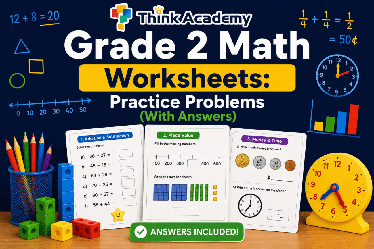 grade 2 math worksheets featured image