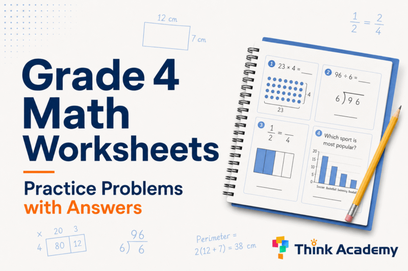 Grade 4 Math Worksheets: Practice Problems with Answers