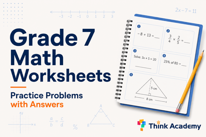 Grade 7 Math Worksheets: Practice Problems with Answers